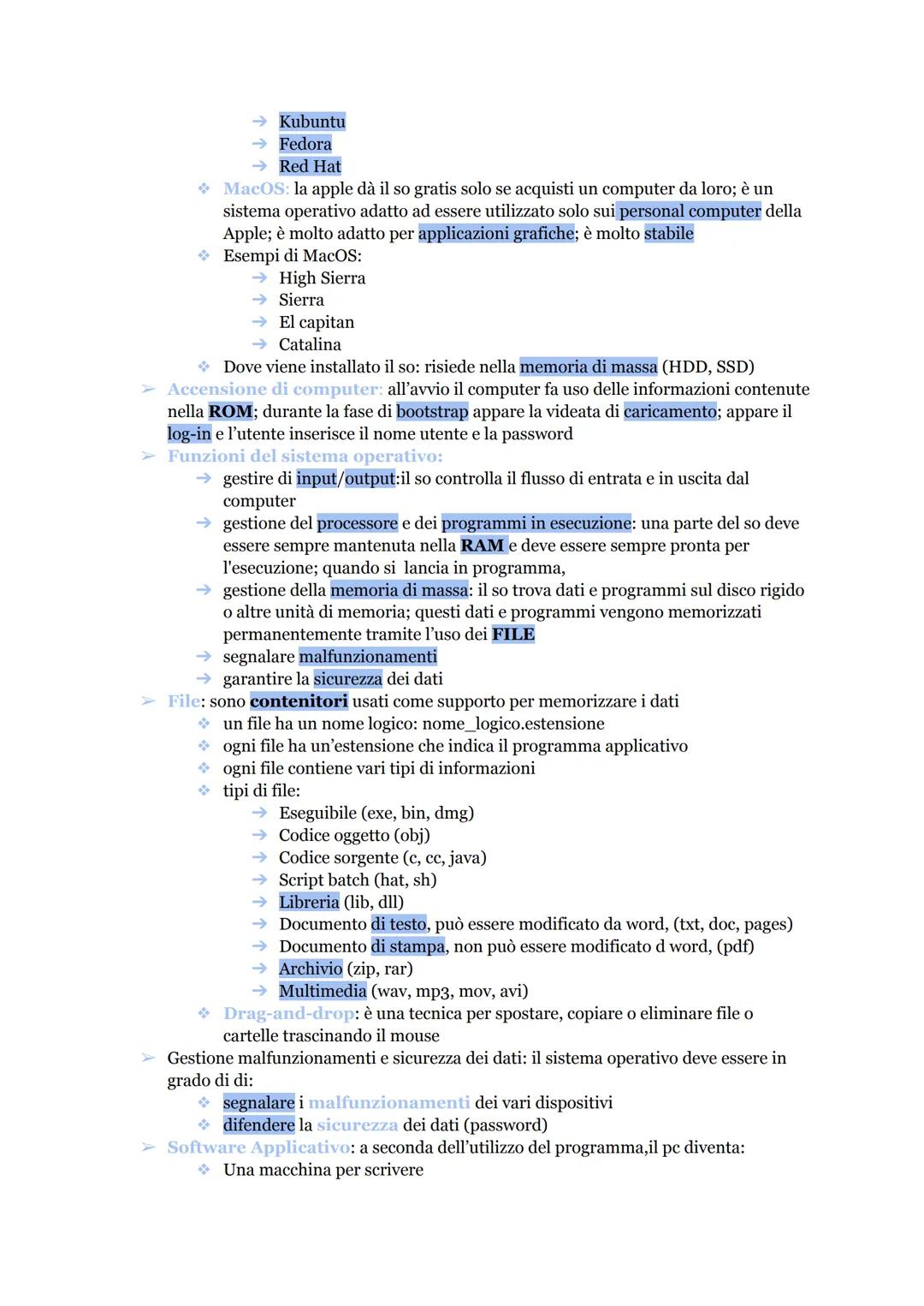 # Software

➤ Software è l'insieme dei programmi che si trovano in un computer, si divide in:

*   Software applicativo: è tutto il software