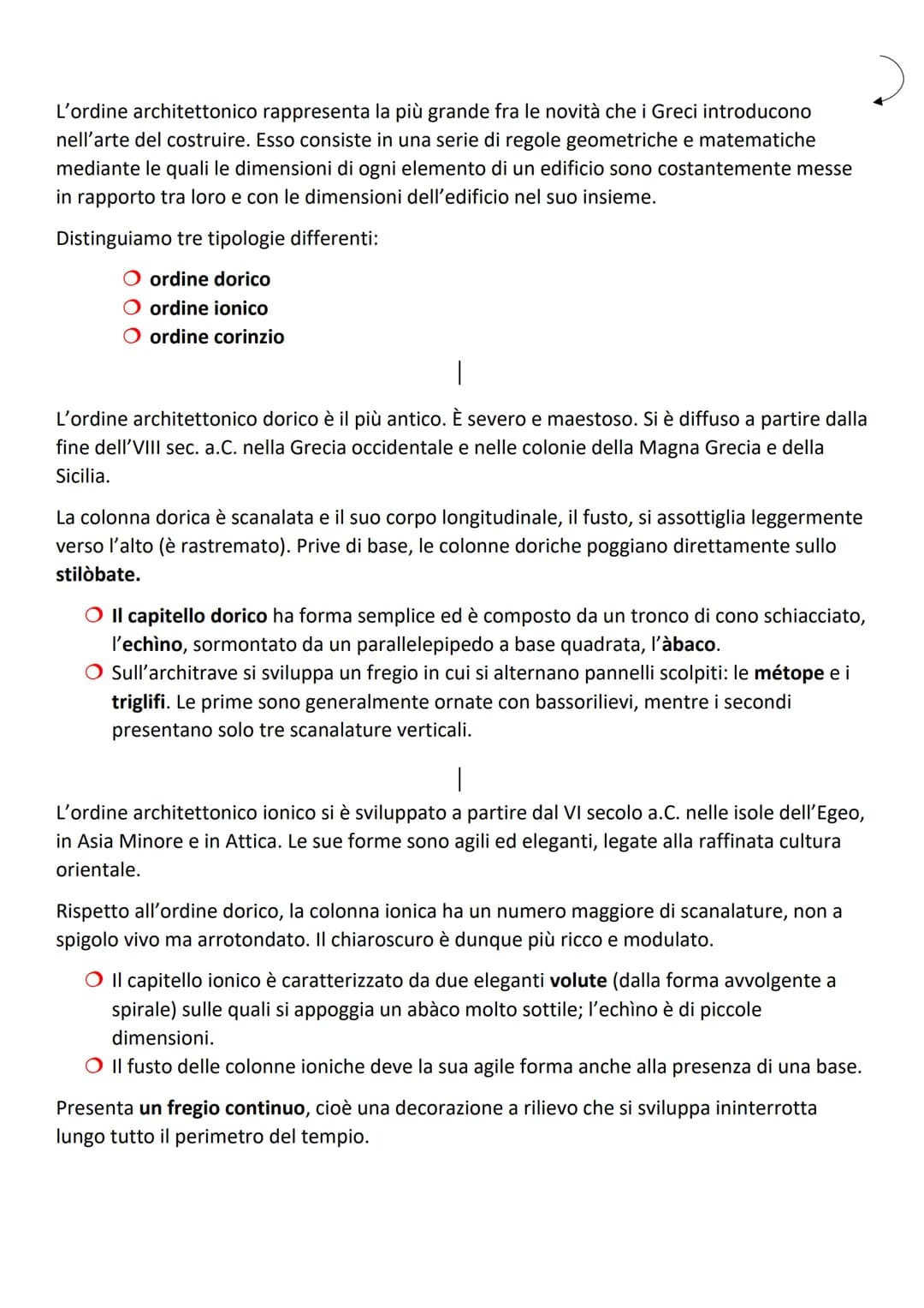 L'arte greca
I periodi dell'arte greca
La storia dell'arte greca viene convenzionalmente divisa in almeno quattro grandi periodi:
O Periodo 
