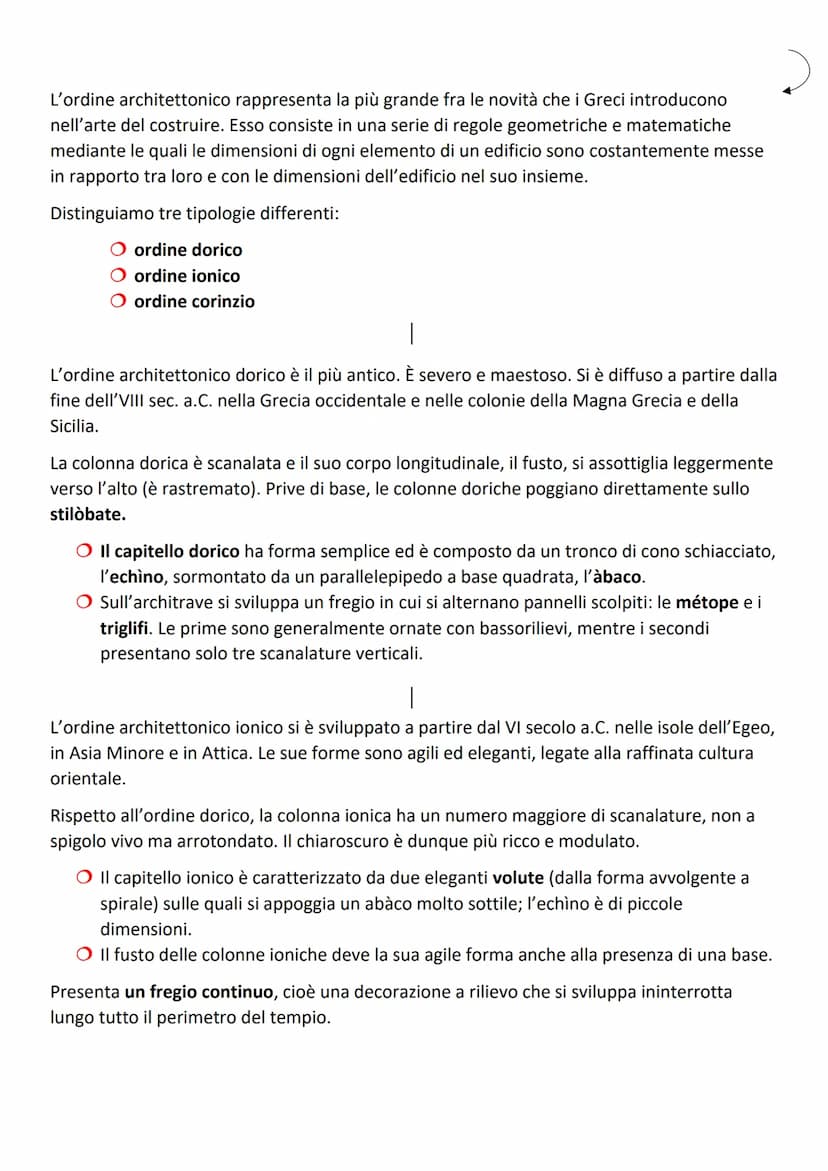 L'arte greca
I periodi dell'arte greca
La storia dell'arte greca viene convenzionalmente divisa in almeno quattro grandi periodi:
O Periodo 
