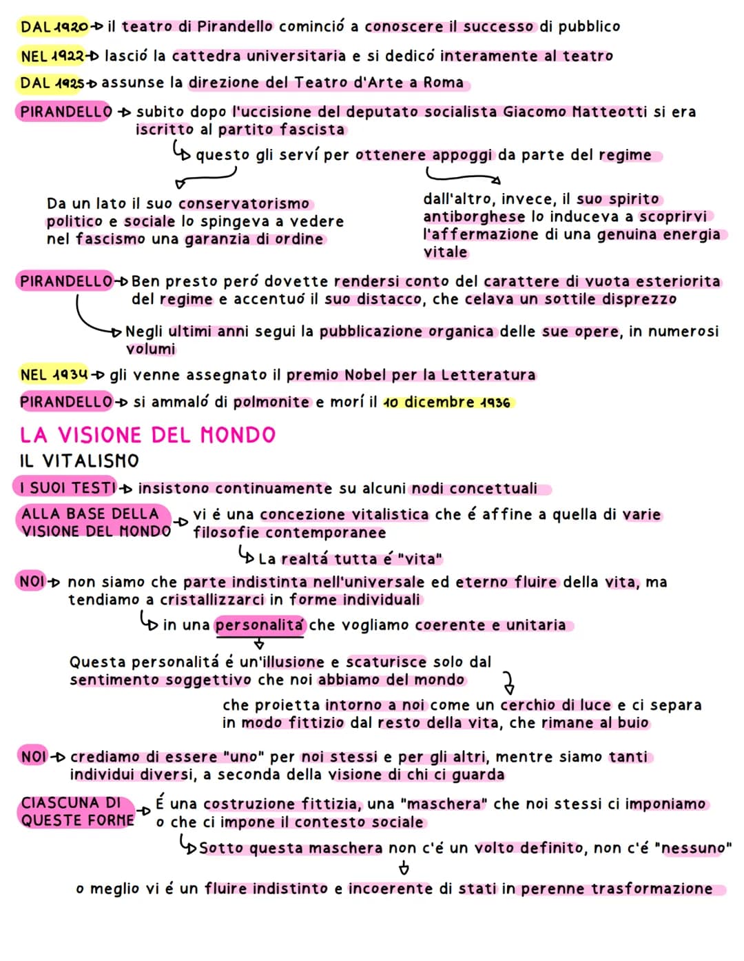 PIRANDELLO
VITA
PIRANDELLO Nasce a Girgenti nel 1867 da genitori borghesi antiborbonici
4 Frequenta il liceo classico e la facoltá di letter