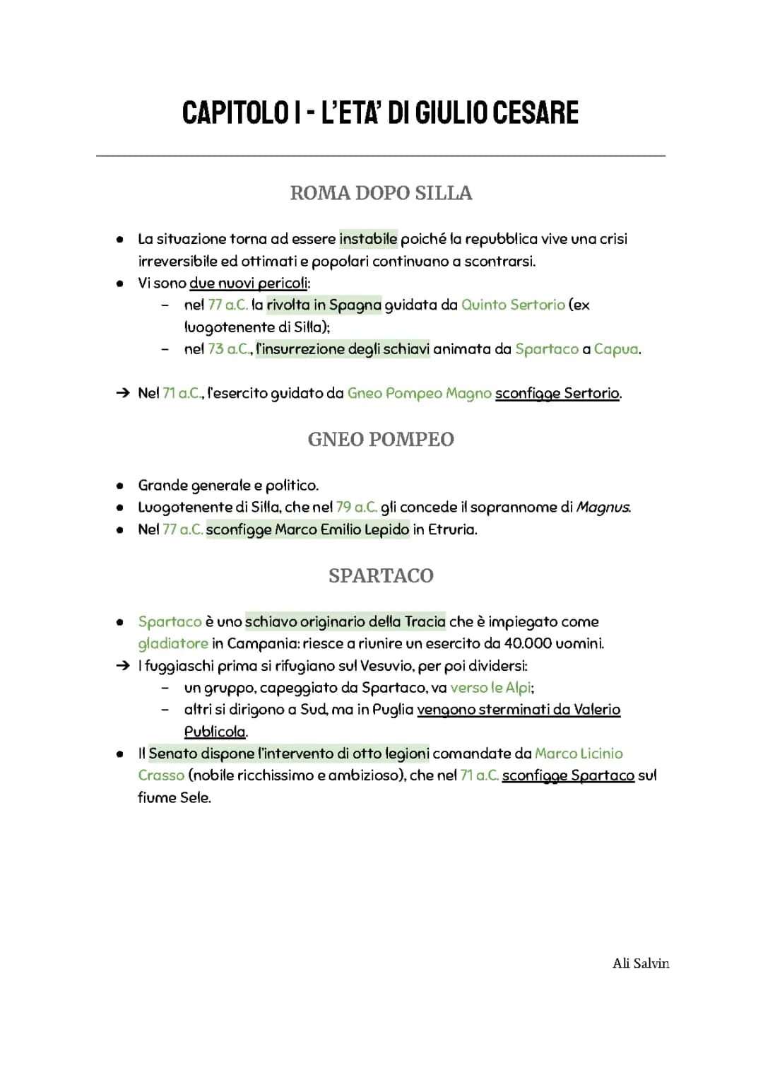 Da Cesare a Ottaviano