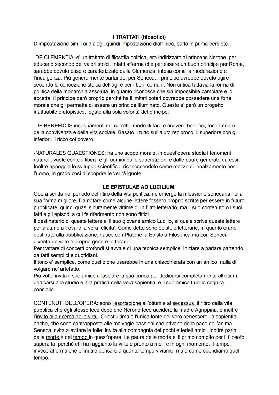 SENECA
Seneca vuole ridefinire la figura dell'uomo di cultura in un'epoca in cui la partecipazione
attiva al negotium era impossibile. E' l'