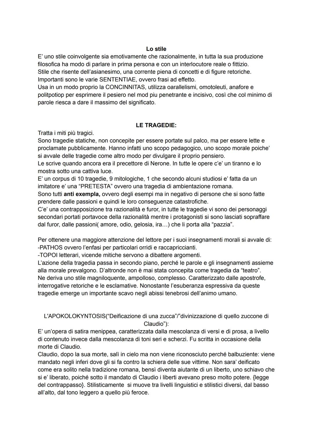SENECA
Seneca vuole ridefinire la figura dell'uomo di cultura in un'epoca in cui la partecipazione
attiva al negotium era impossibile. E' l'