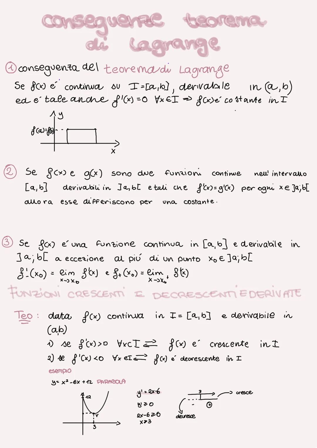 # teoremi del
calcolo differenziale

Teorema di Rolle
Data una funzione f(x) definita in un intervallo limitato e
chiuso [a; b] tale che
- f