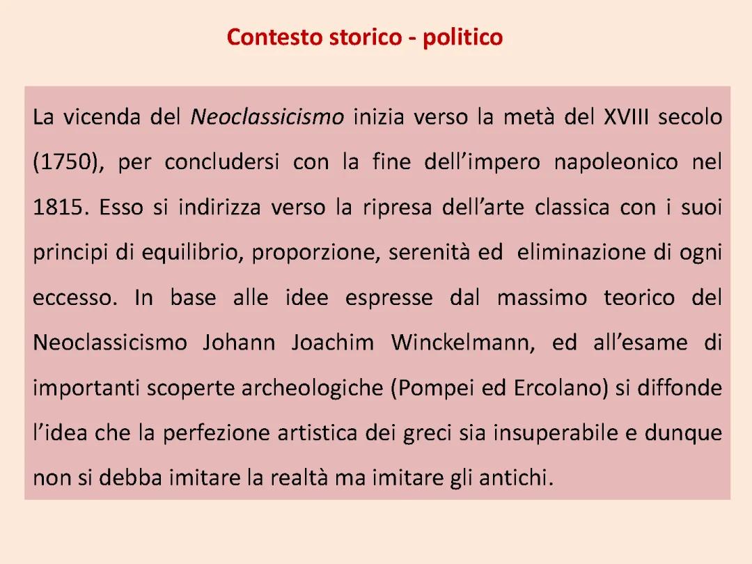 Il neoclassicismo 