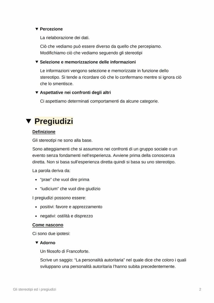 Gli stereotipi ed i pregiudizi
Tags Pregiudizi Psicologia sociale Stereotipi
▼ Stereotipi
Definizione
Un insieme di credenze semplificate e 