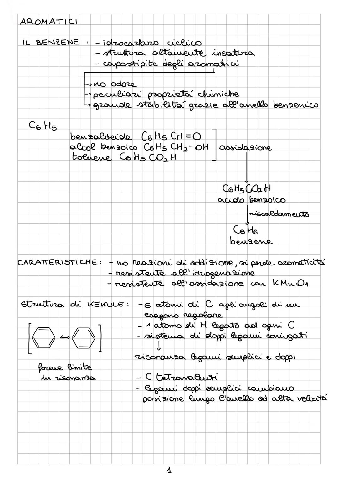 AROMATICI
IL BENZENE :
C6 H5
- idrocarburo ciclico
- struttura altamente insatura
- capostipite degli aromatici
Fono odoze
-peculiari propri