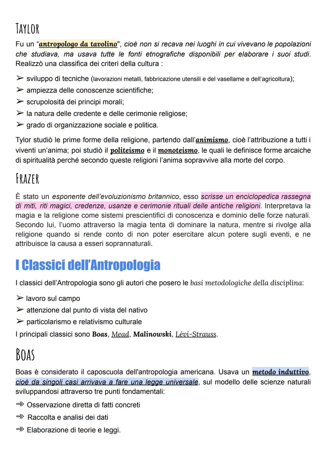 Antropologia
L'antropologia si è sviluppata nel 19 sec., e le prime indagini risalgono agli anni 50 dell'800.
↓
letteralmente scienza dell'u