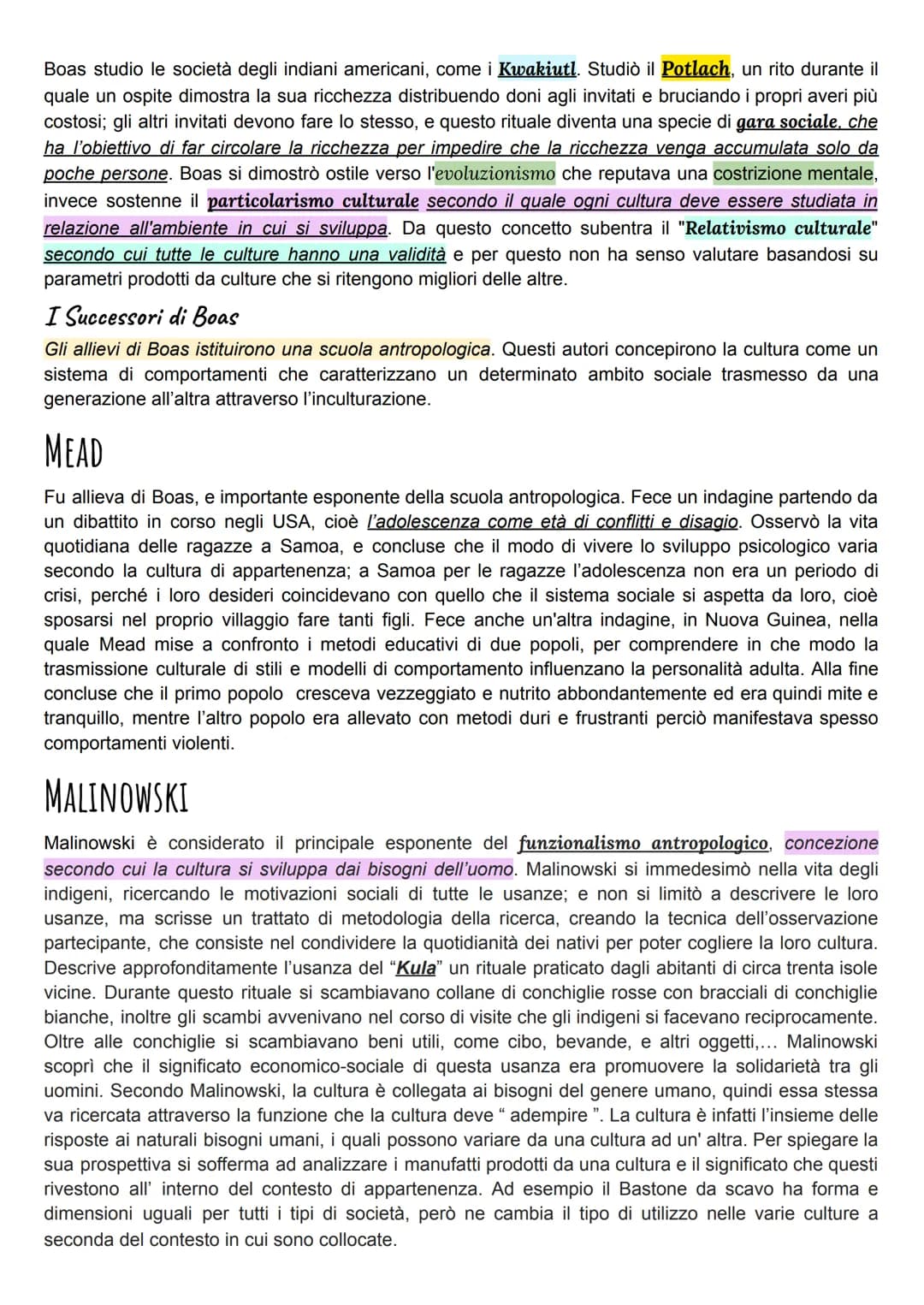 Antropologia
L'antropologia si è sviluppata nel 19 sec., e le prime indagini risalgono agli anni 50 dell'800.
↓
letteralmente scienza dell'u