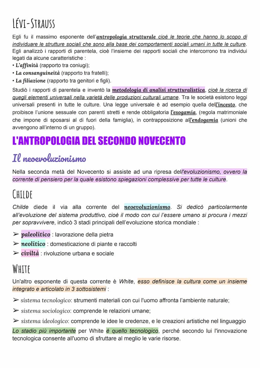 Antropologia
L'antropologia si è sviluppata nel 19 sec., e le prime indagini risalgono agli anni 50 dell'800.
↓
letteralmente scienza dell'u