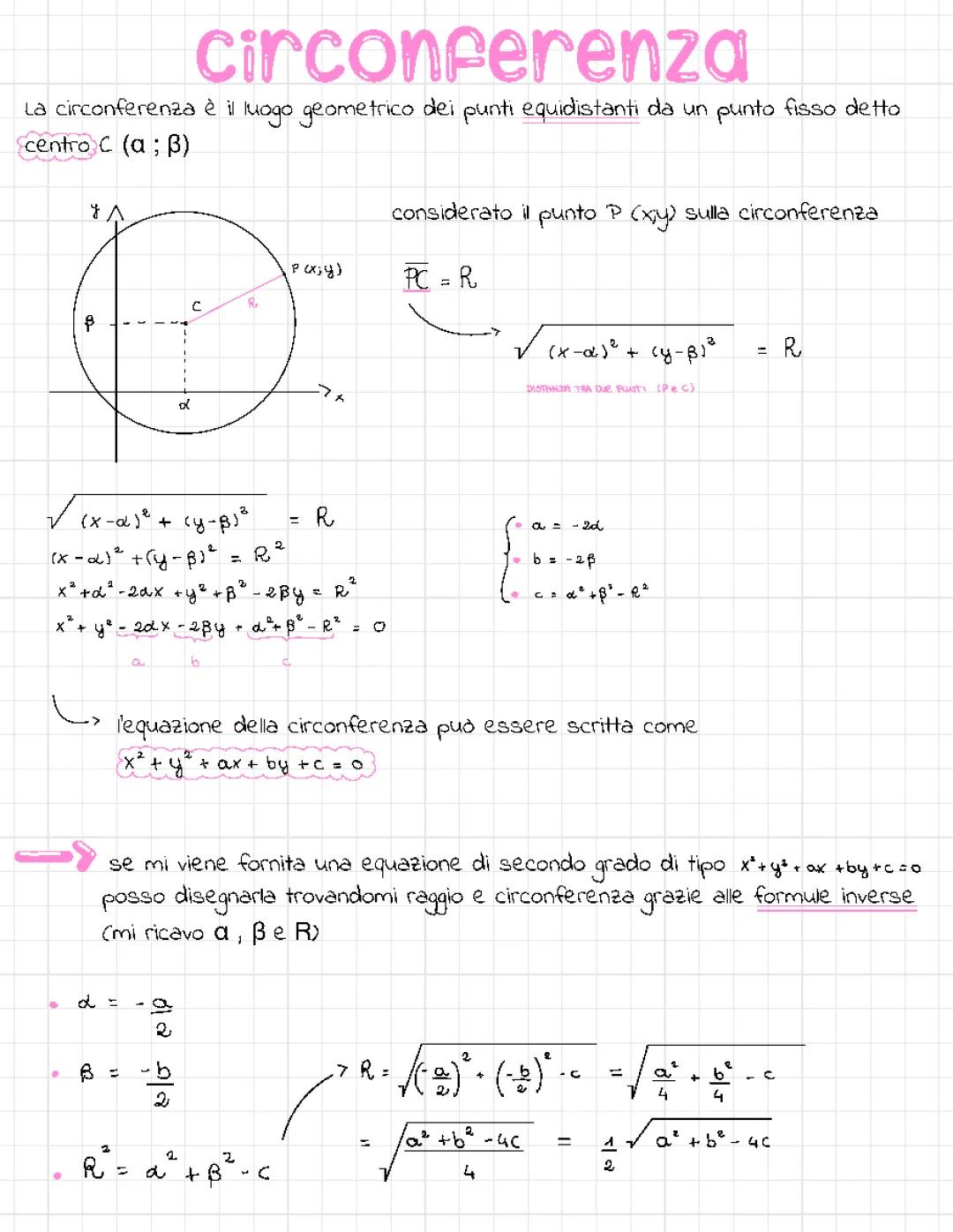 circonferenza - geometria analitica 