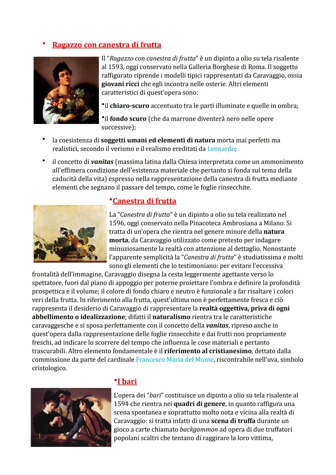 # CARAVAGGIO

Michelangelo Merisi nacque a Caravaggio (presso Bergamo, in Lombardia) nel 1571 e
trascorse gli anni dell'infanzia tra Caravag