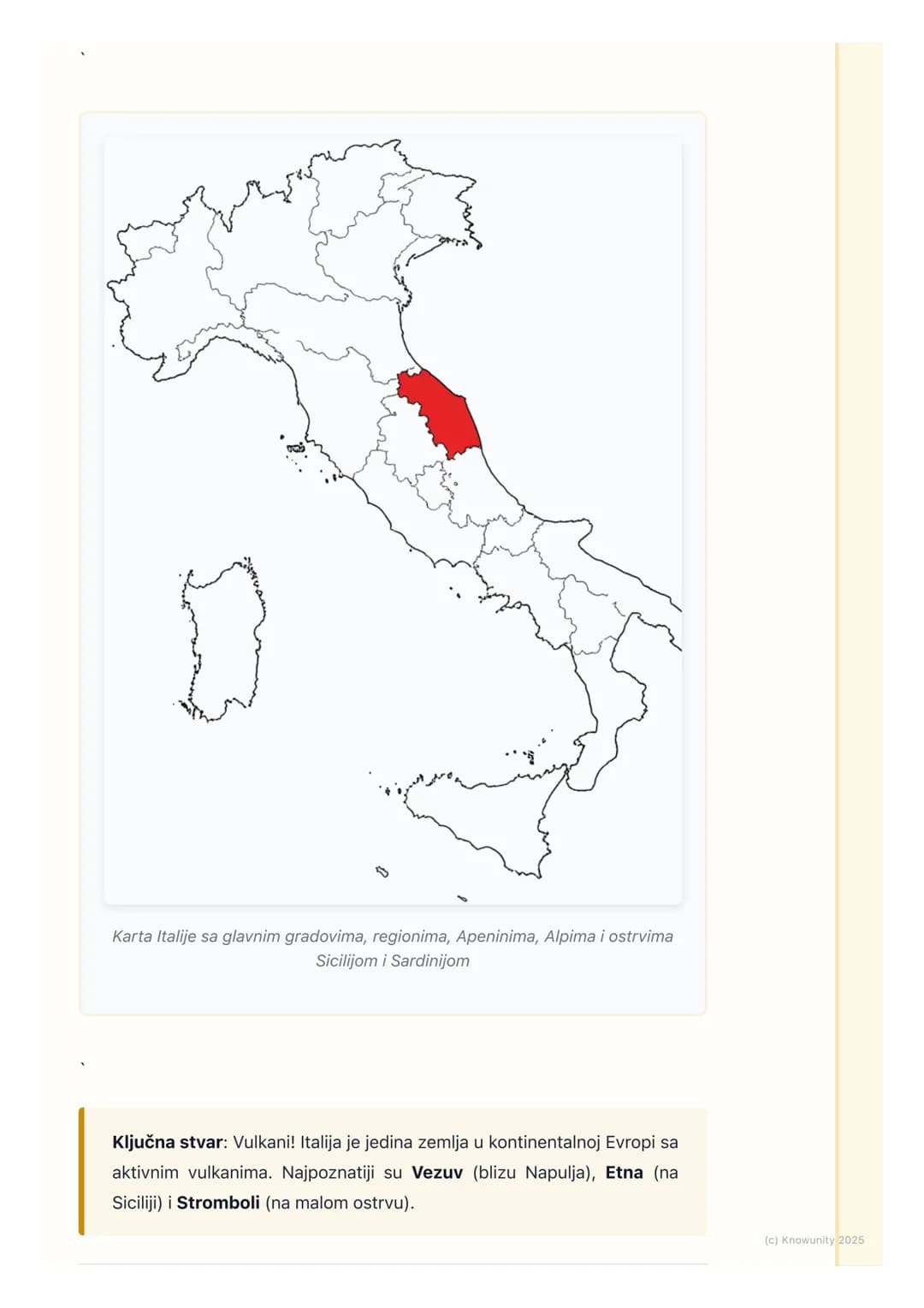 # Geografija Apeninskog
# poluostrva (Italija, San Marino,
# Vatikan)

## Uvod u Apeninsko poluostrvo

Apeninsko poluostrvo se nalazi u Južn