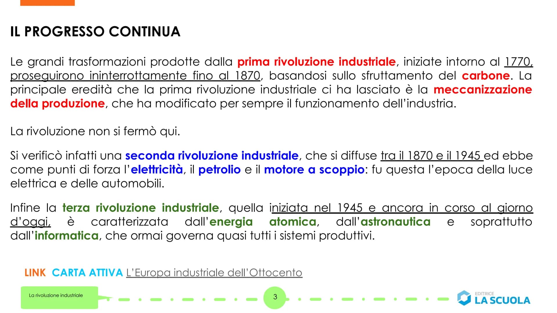CHEES
Prima rivoluzione
industriale: 1770-1870
La rivoluzione industriale
Le rivoluzioni industriali
1
O
Seconda rivoluzione
industriale: 18