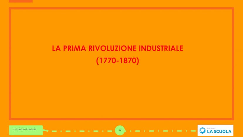 CHEES
Prima rivoluzione
industriale: 1770-1870
La rivoluzione industriale
Le rivoluzioni industriali
1
O
Seconda rivoluzione
industriale: 18