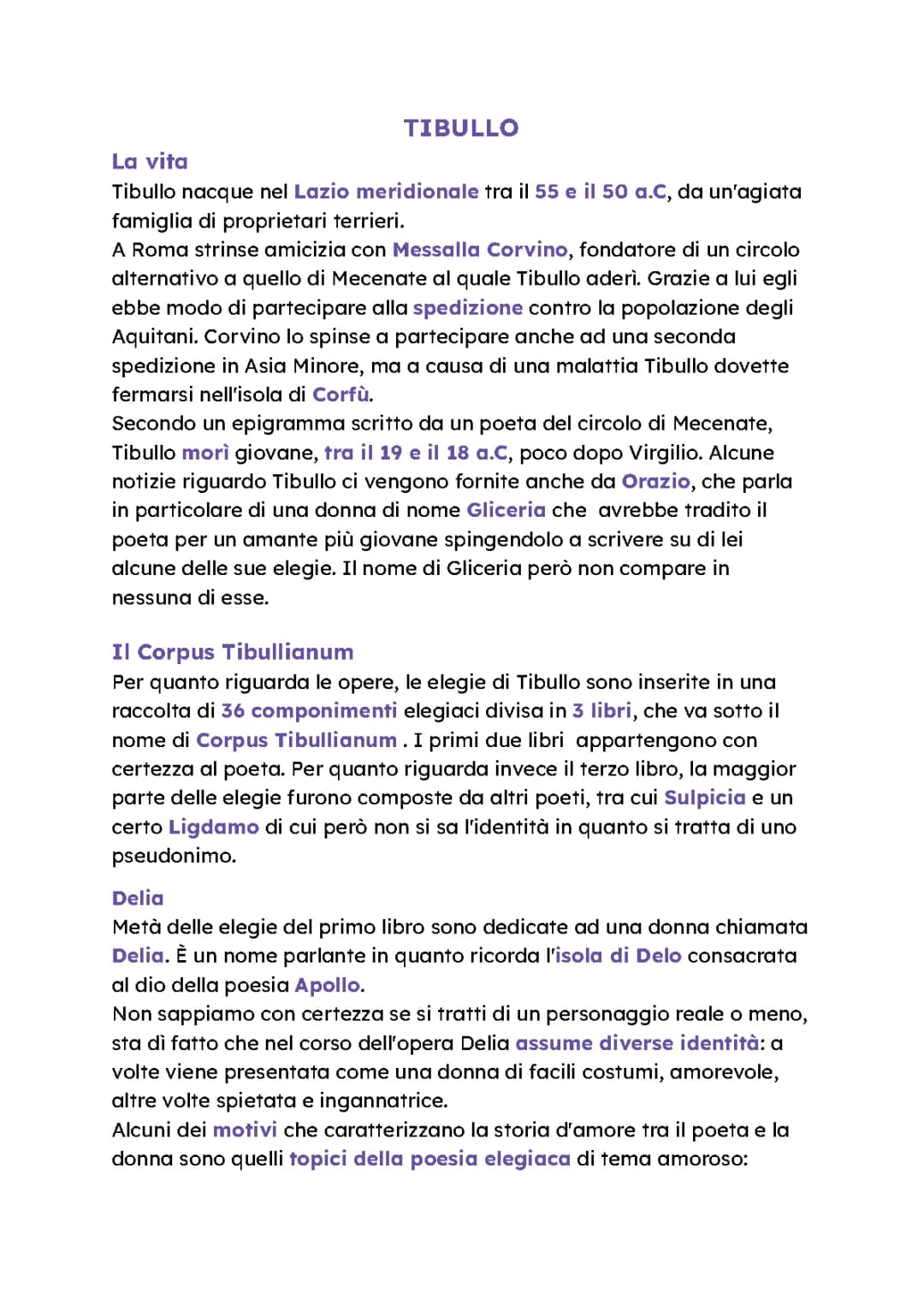 Tibullo e Properzio