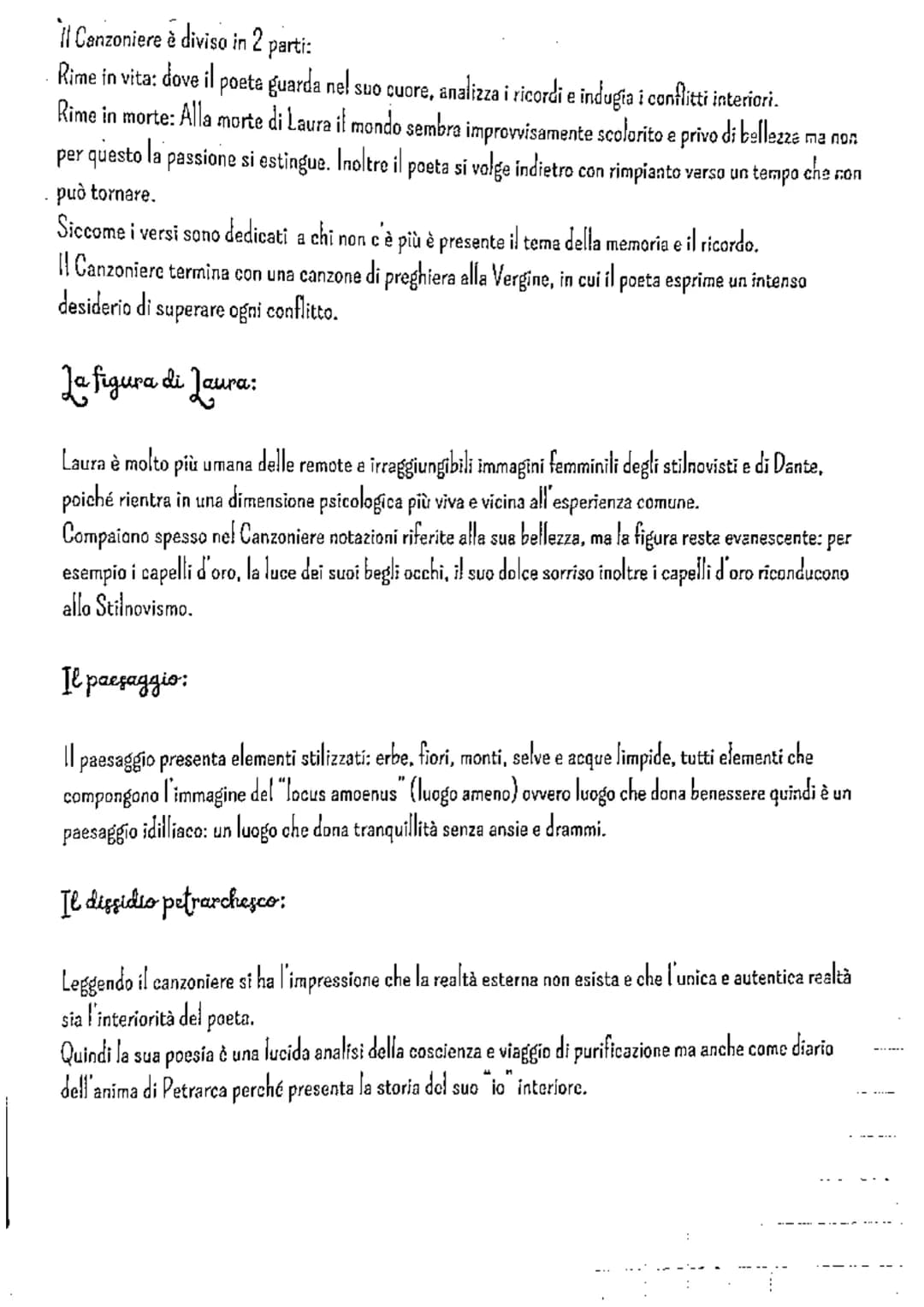 Petrarca e il volgare:
Il Canzoniere
Per Petrarca le liriche in volgare, ‚ sono componimenti di dignità minore infatti le definisce "inezie"
