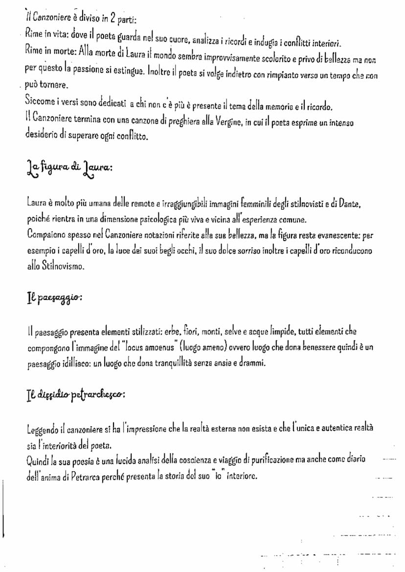 Petrarca e il volgare:
Il Canzoniere
Per Petrarca le liriche in volgare, ‚ sono componimenti di dignità minore infatti le definisce "inezie"