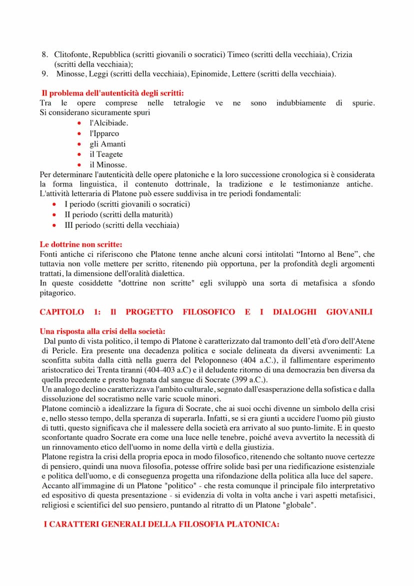 FILOSOFIA: PLATONE
LA VITA:
Le prime esperienze politiche:
Platone nacque ad Atene, da famiglia aristocratica, nel 428/427 a.C. Il suo vero 