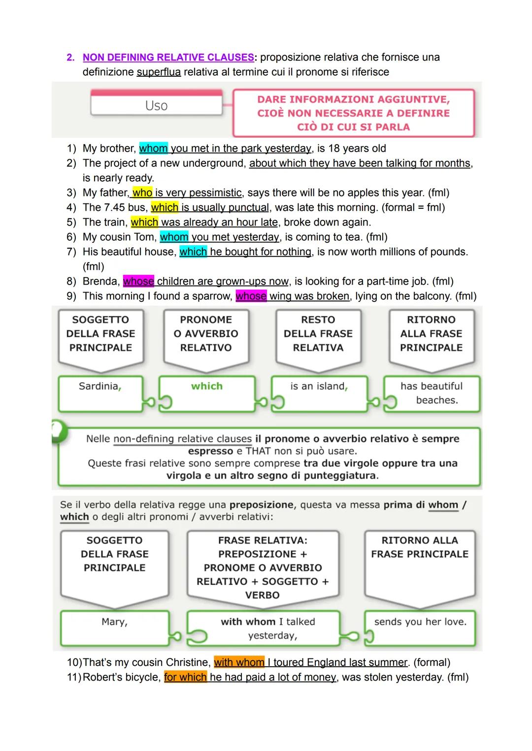 RELATIVE PRONOUNS
che, il quale, la quale, i quali, le quali, di cui, a cui, per cui, con cui, etc.

- WHO:

WHEN DO WE USE WHO?

WHO si rif