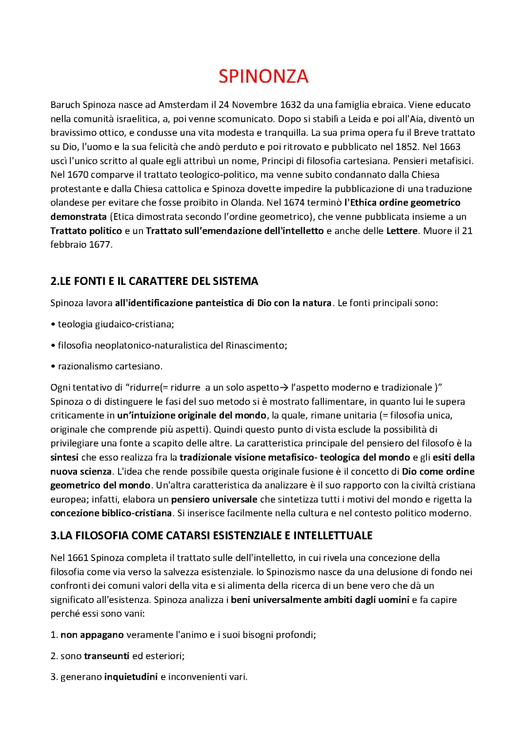 Spinoza spiegato in modo semplice: riassunto e PDF per tutti!