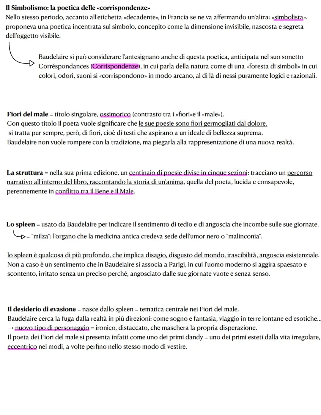 BAUDELAIRE, I "POETI MALEDETTI" E IL SIMBOLISMO
La cultura razionalista del Positivismo, dopo aver dominato incontrastata nella seconda meta