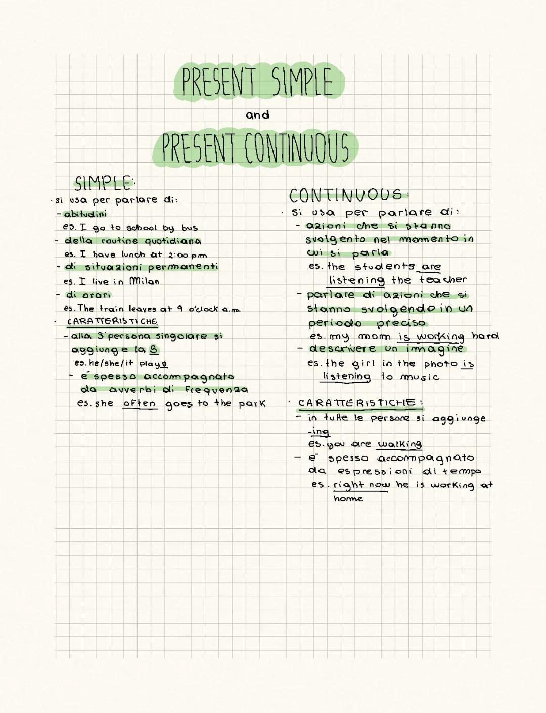 PRESENT SIMPLE & PRESENT CONTINUOUS