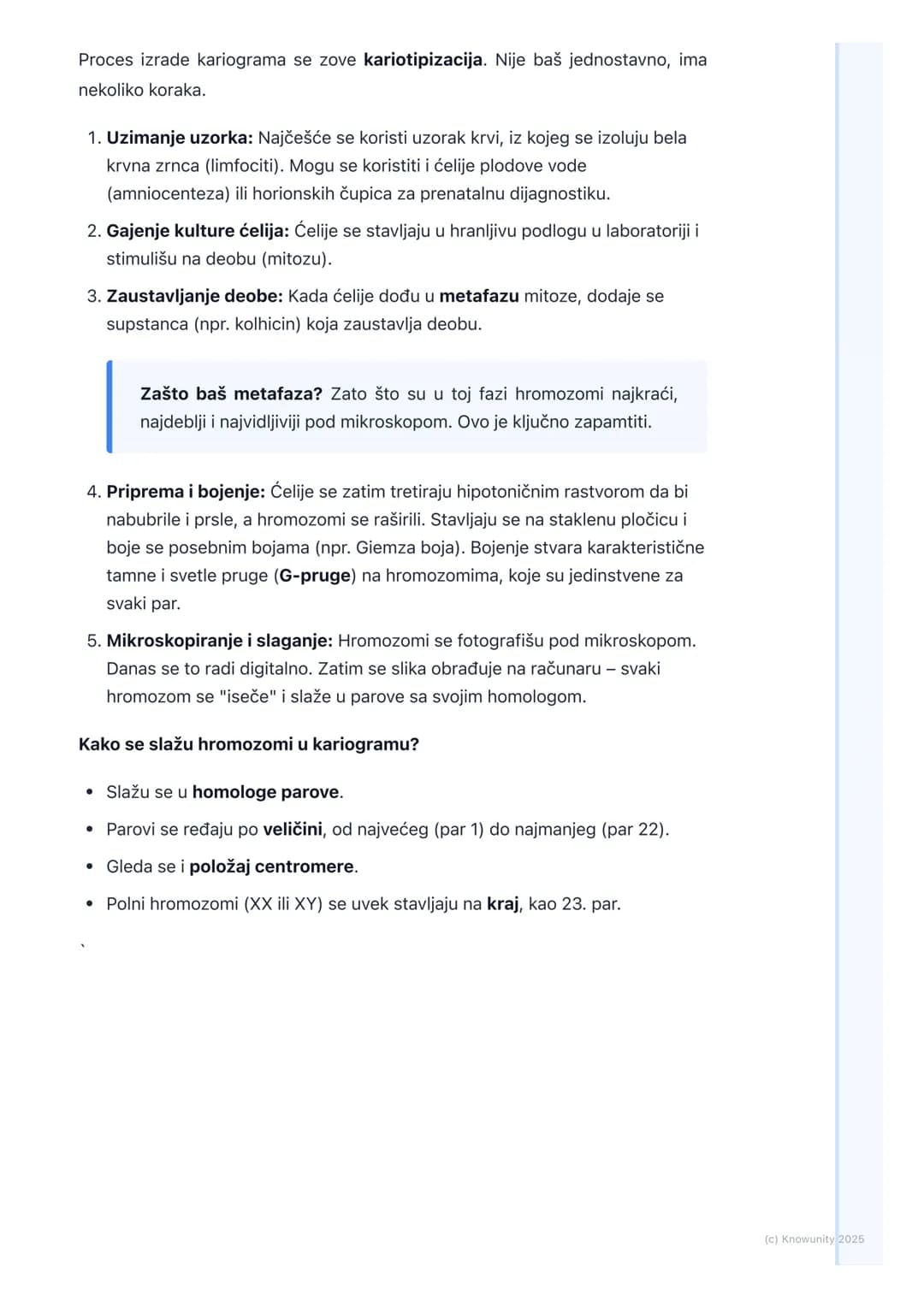# Kariotip čoveka

Šta je kariotip čoveka?

Kariotip predstavlja celokupan skup hromozoma u jednoj telesnoj (somatskoj)
ćeliji organizma. To