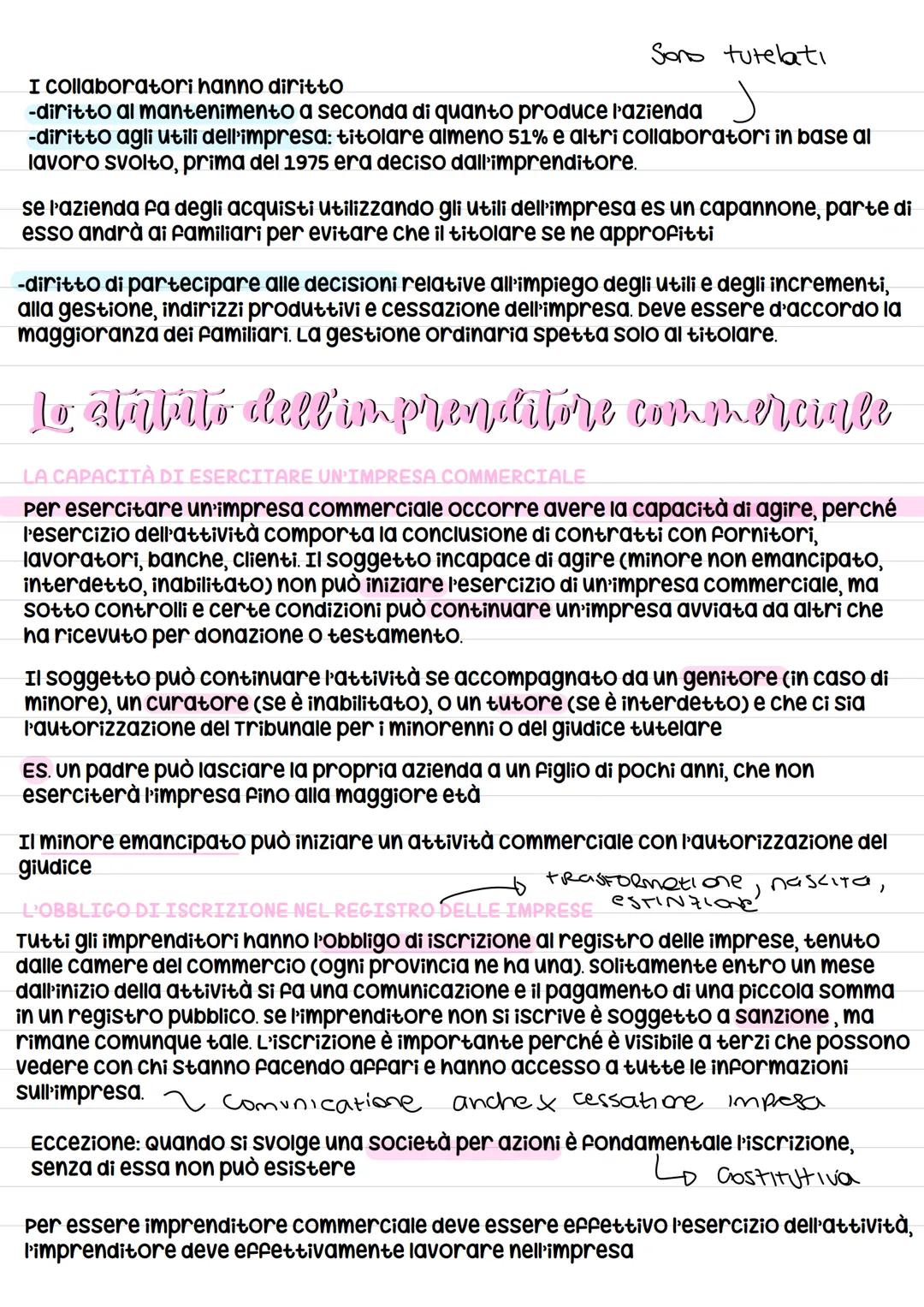  Imprenditore e tipologie di impresy
Imprenditore: dall'art 2082 CC, Chi esercita professionalmente un'attività
economica organizzata al fin