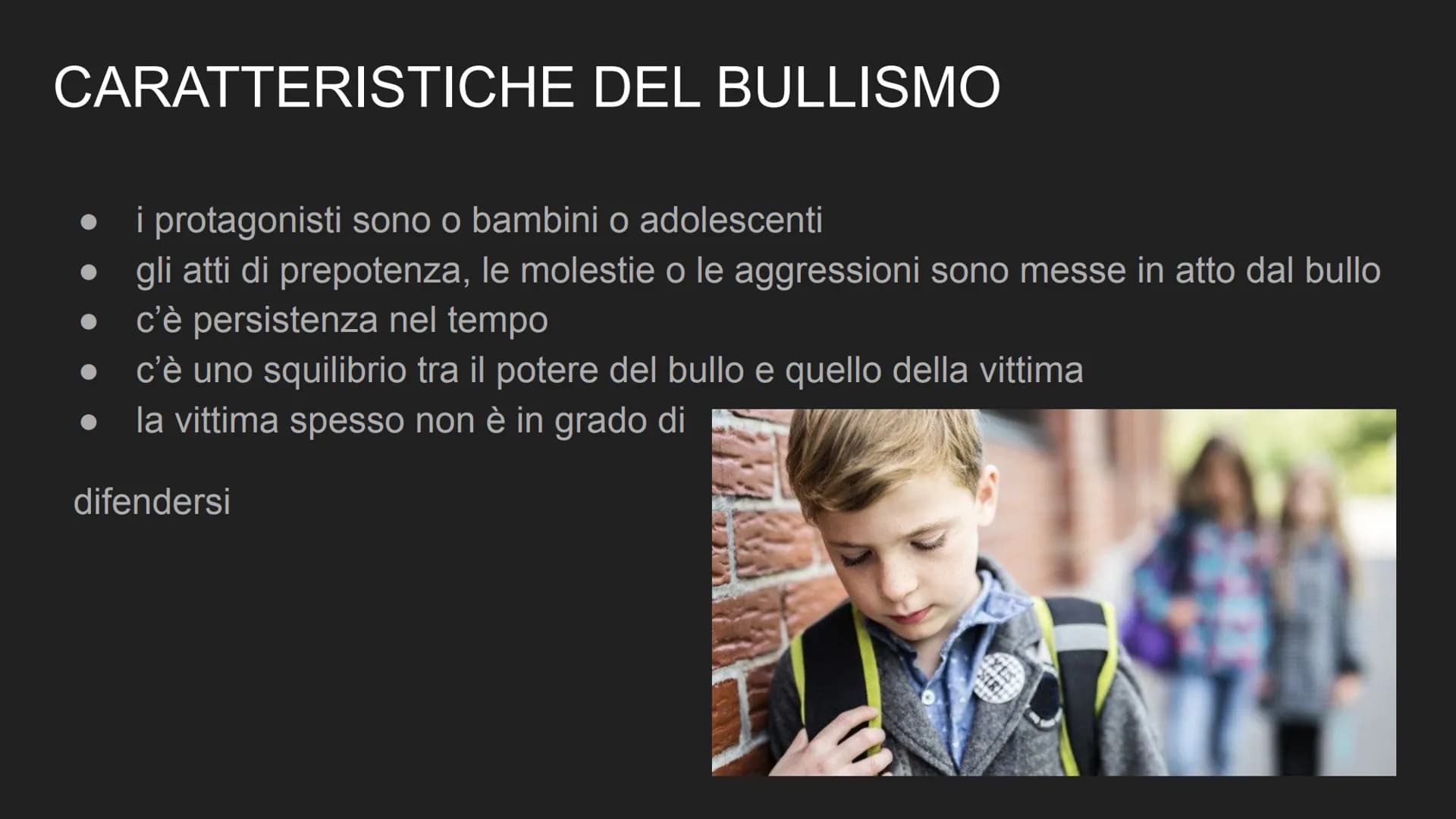 IL BULLISMO
BULLISMO
by: Messina Silvia CHE COS'É IL BULLISMO?
Con il termine bullismo si Intende un comportamento aggressivo e ripetitivo n