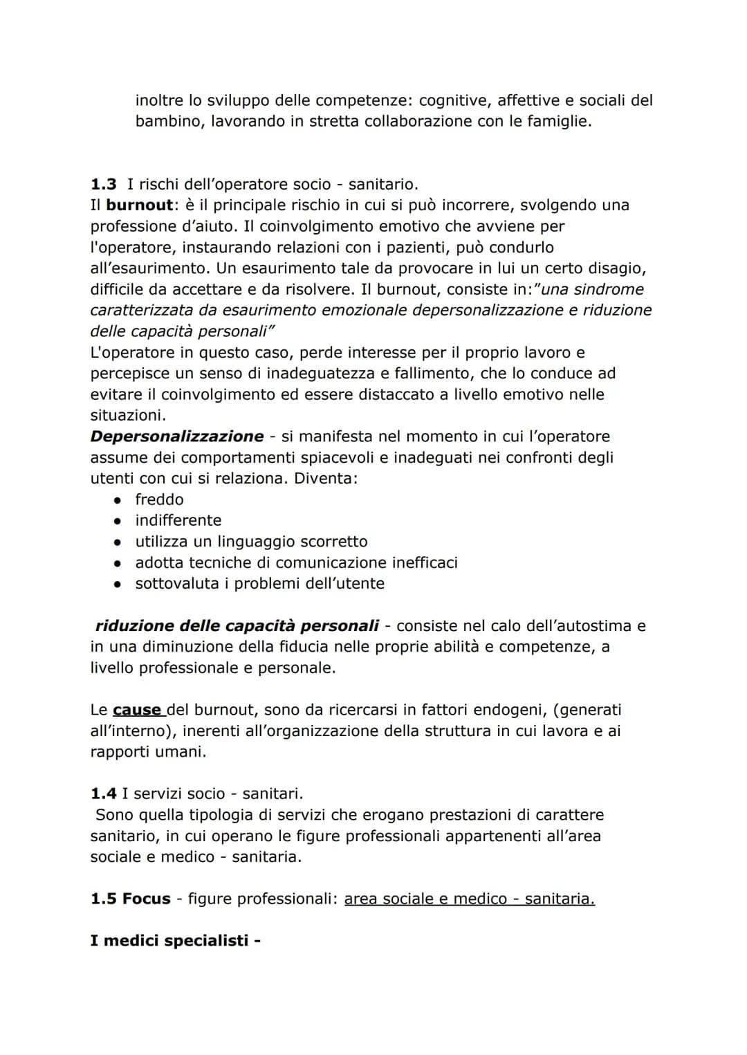 INTERVENTI IN AMBITO SOCIO SANITARIO
1 la figura professionale dell'operatore socio sanitario
1.1 I servizi alla persona
Nell'ambito dei ser