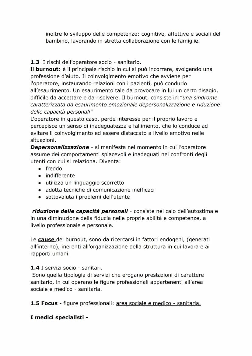 INTERVENTI IN AMBITO SOCIO SANITARIO
1 la figura professionale dell'operatore socio sanitario
1.1 I servizi alla persona
Nell'ambito dei ser