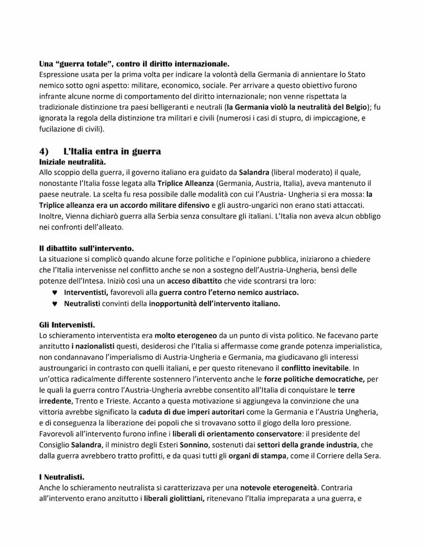 LA PRIMA GUERRA MONDIALE
1) L'Europa alla vigilia della guerra.
La Germania e l'antagonismo con Francia e Gran Bretagna.
Particolarmente tes