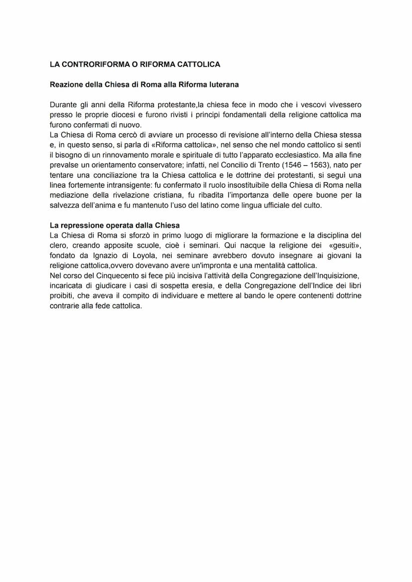 RIFORMA E CONTRORIFORMA
Già intorno all'anno mille, la chiesa era corrotta e nacquero diversi ordini e movimenti per
riportare la chiesa a q