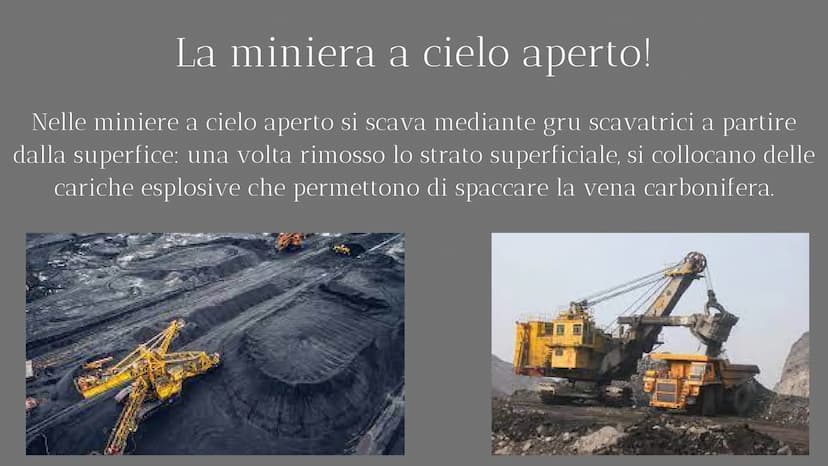 CARBONE Cos'è il carbone?
Il carbone è un combustibile fossile
e una fonte non rinnovabile
estratto da miniere sotterranee o a
cielo aperto,
