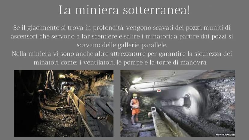 CARBONE Cos'è il carbone?
Il carbone è un combustibile fossile
e una fonte non rinnovabile
estratto da miniere sotterranee o a
cielo aperto,
