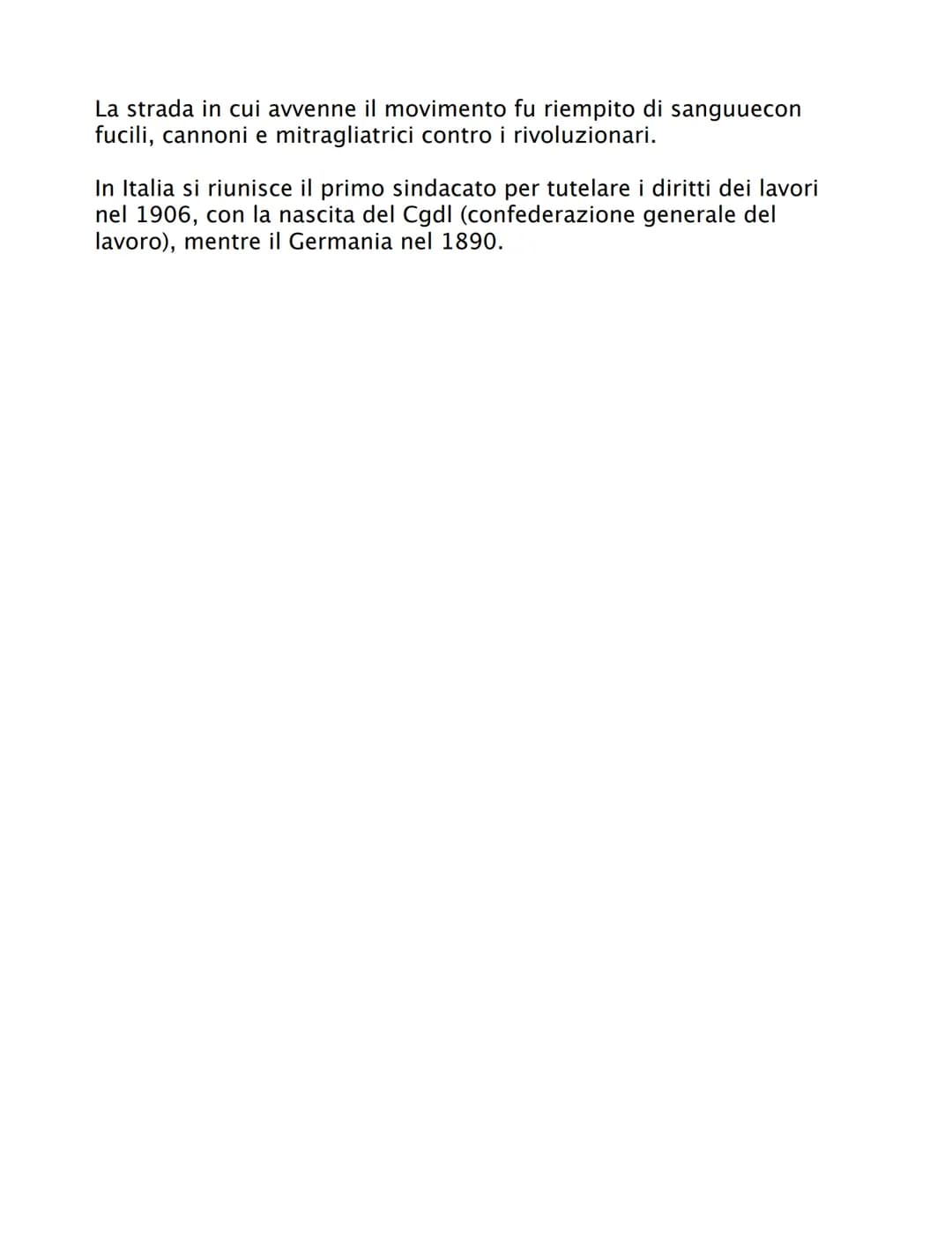 
<p>Il movimento operaio è un movimento politico e sindacale che nasce con l'obbiettivo di migliorare le condizioni lavorative degli operai 