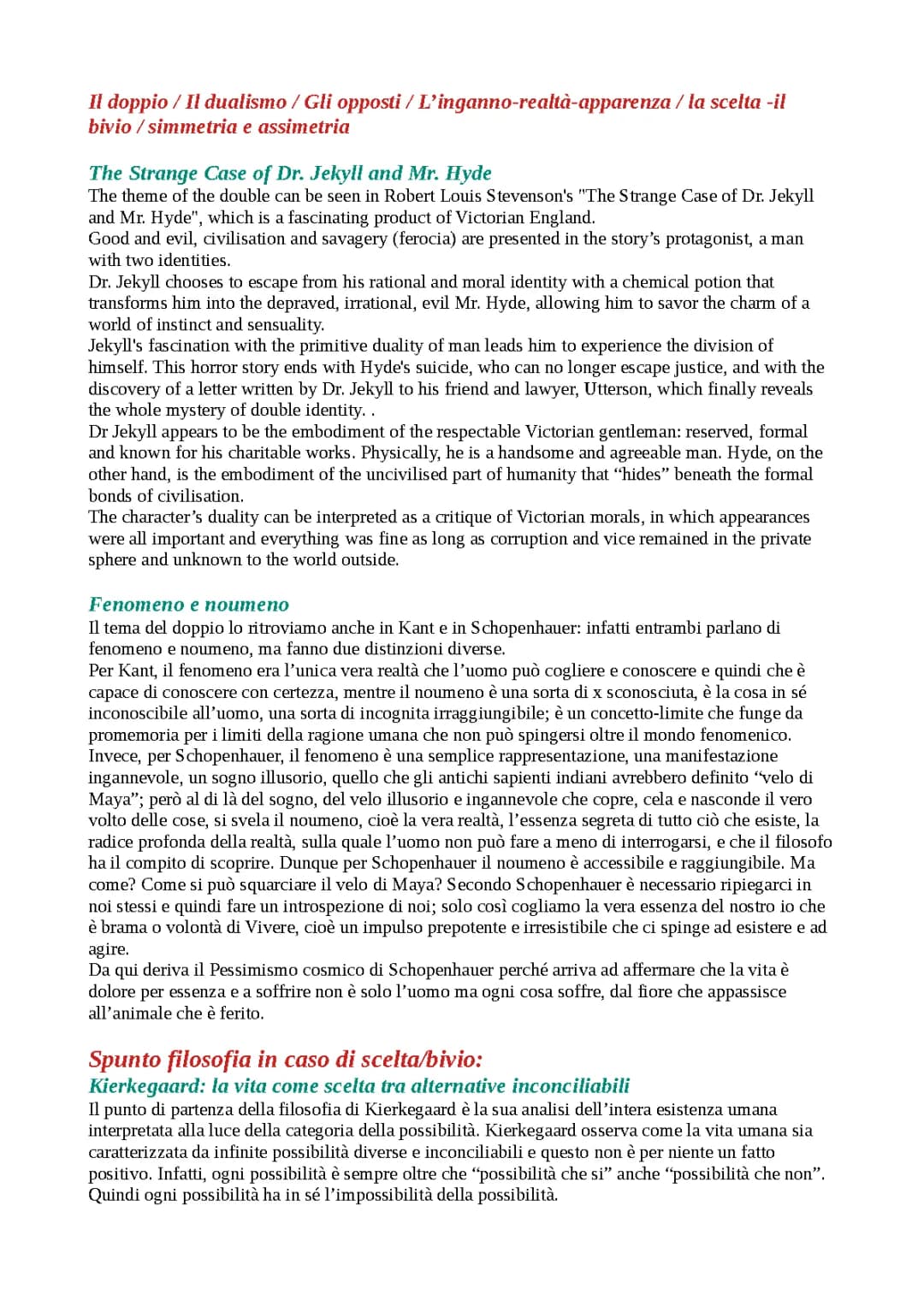 Tema del Doppio: Esempi e Collegamenti nella Letteratura