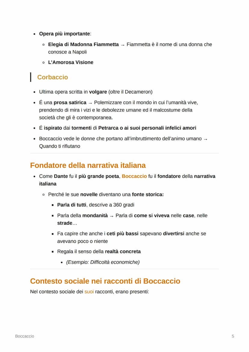 2
Boccaccio
Nato nel 1313 ad Certaldo o Firenze (non si sa)
Morto nel 1375
La vita
1. Nacque nel 1313 forse a Certaldo o forse a Firenze
2. 