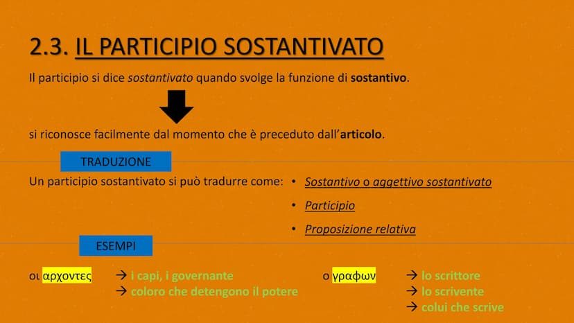 

<p>Lavoro realizzato da Resmini Cristian</p>
<h2 id="checosailparticipio">CHE COSA è IL PARTICIPIO?</h2>
<p>Il participio in greco, come i