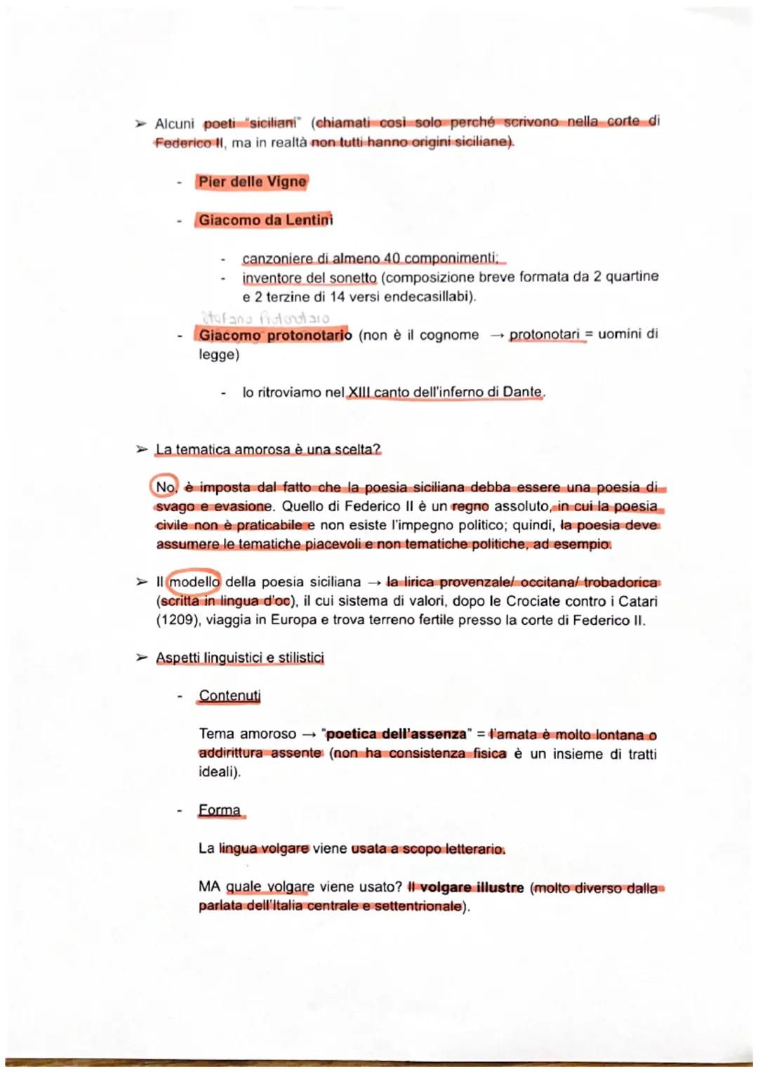 # LA SCUOLA POETICA SICILIANA (XIII secolo - Sicilia)

La scuola poetica siciliana, comprende una produzione letteraria molto diversa dalla
