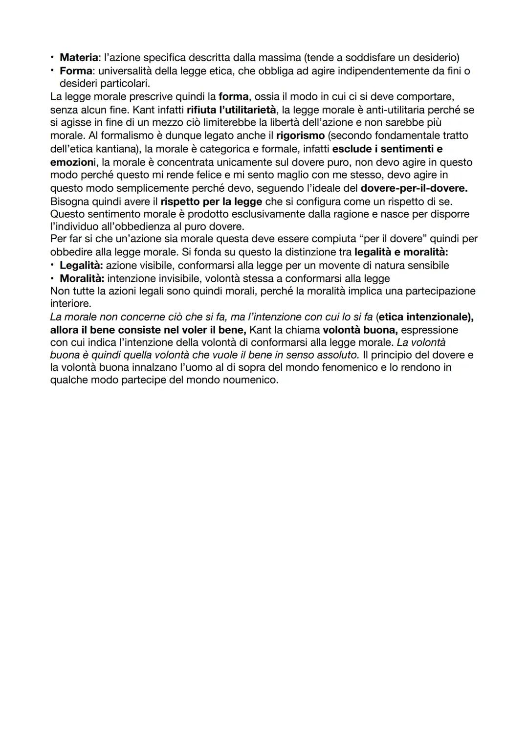 Critica della ragion pratica
Nella Critica della ragion pratica Kant analizza l'ambito morale e distingue la ragion
pratica pura ovvero quel