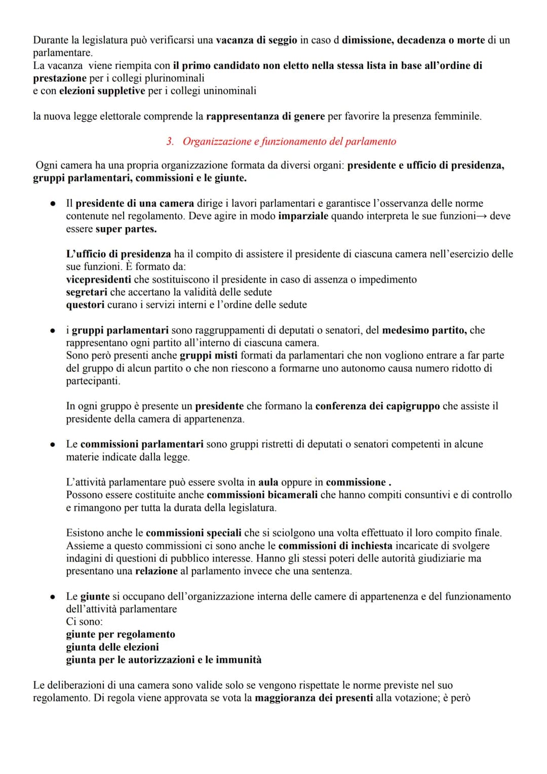 # IL PARLAMENTO

1. La struttura del Parlamento

Il Parlamento è un organo costituzionale che ha la funzione legislativa, ovvero quella di a