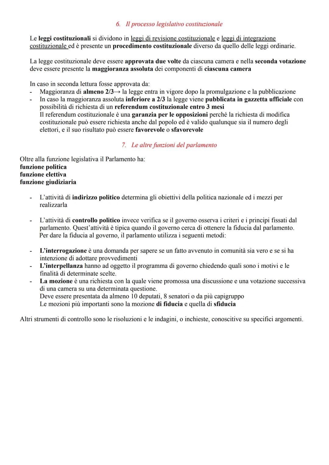 # IL PARLAMENTO

1. La struttura del Parlamento

Il Parlamento è un organo costituzionale che ha la funzione legislativa, ovvero quella di a