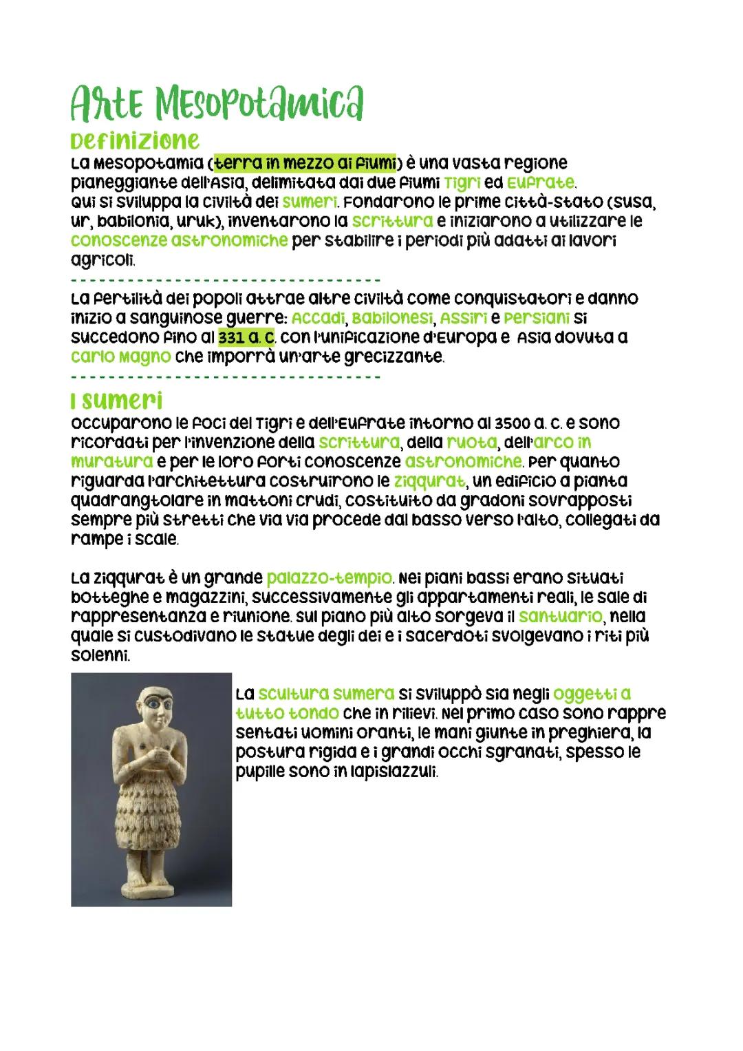 arte mesopotamica