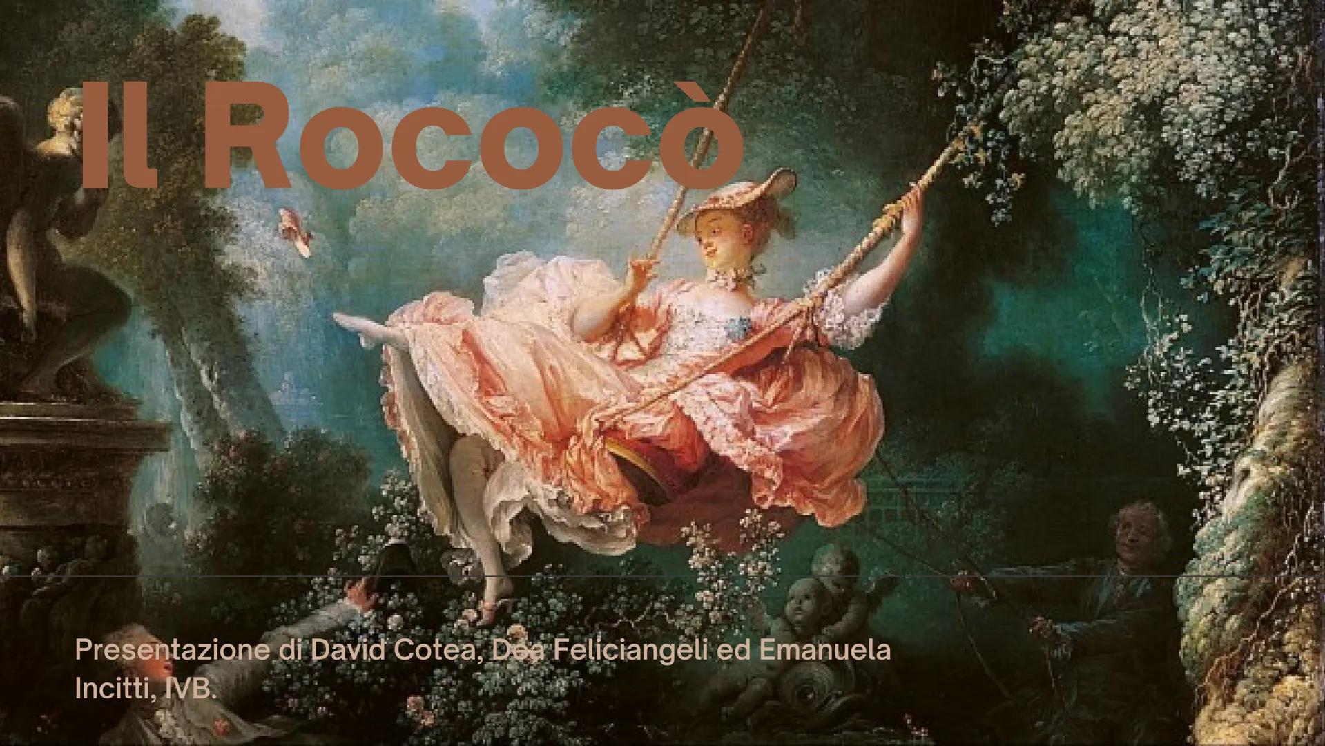 Al Rococa
Presentazione di David Cotea, Doa Feliciangeli ed Emanuela
Incitti, IVB. 66
Come molti confondono il vero barocco
con l'arte di Mi