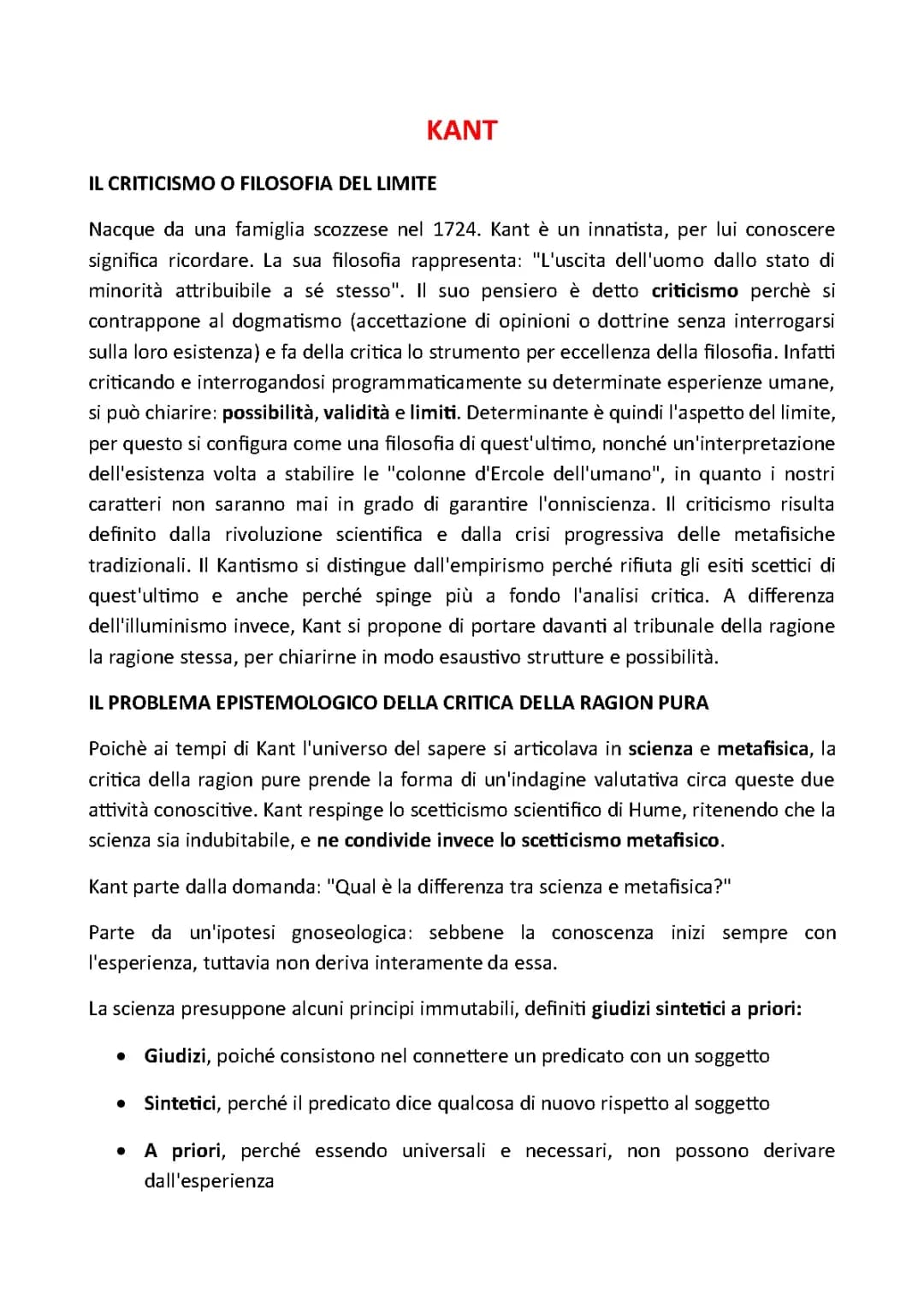 Scopri il Criticismo Kantiano: Riassunto, PDF e Rivoluzione Copernicana