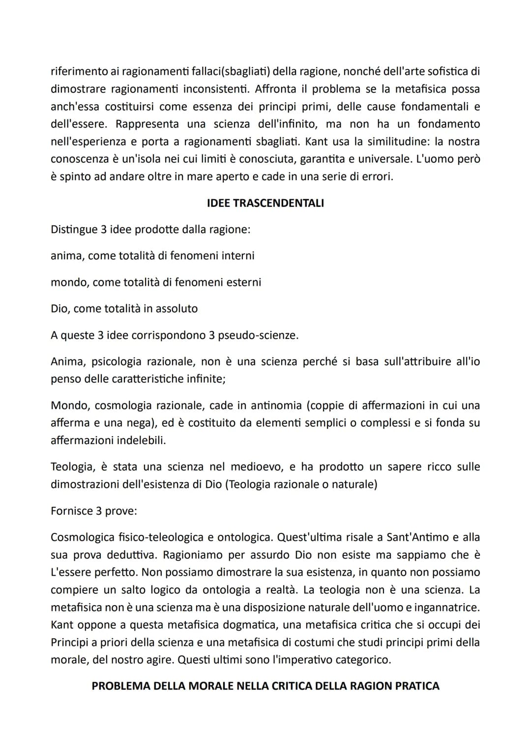 KANT
IL CRITICISMO O FILOSOFIA DEL LIMITE
Nacque da una famiglia scozzese nel 1724. Kant è un innatista, per lui conoscere
significa ricorda