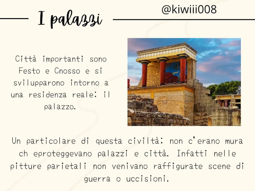 I CRETESI
@kiwiii008 @kiwiii008
I cretesi
Dal III millennio a. C. si sviluppò nell'isola di Creta
la civiltà minoica, caratterizzata da citt