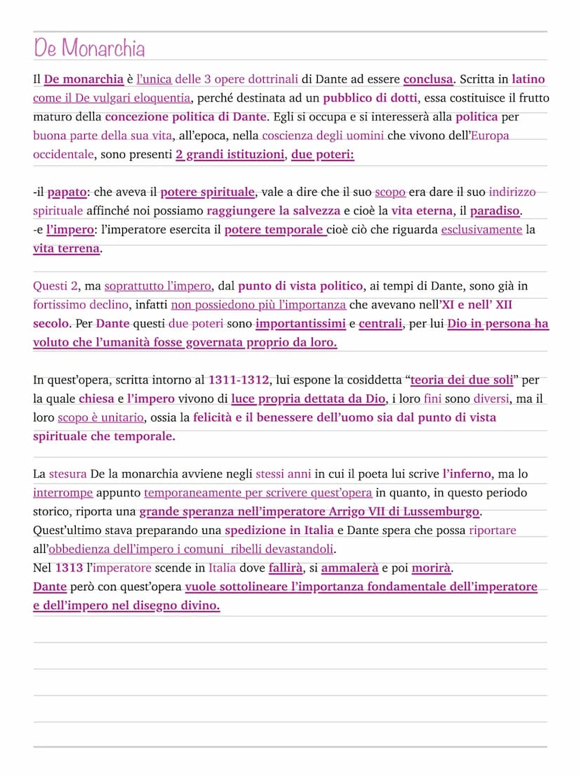 Le opere dottrinali
Le opere dottrinali sono dei saggi non letterari in quanto non appartengono a nessun genere
letterario, e sono state scr